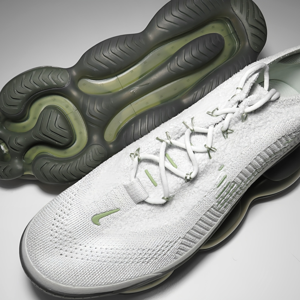 Men's Stylish White and Gray Sneakers - Picture 2 of 11